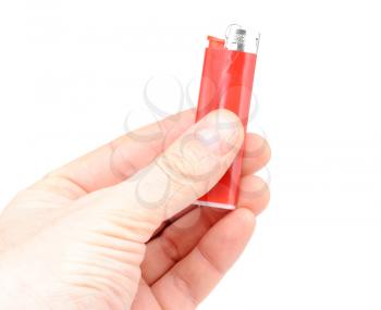 Royalty Free Photo of a Hand Holding a Lighter