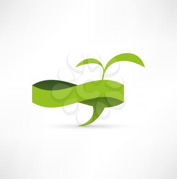 Royalty Free Clipart Image of a Green Eco Banner