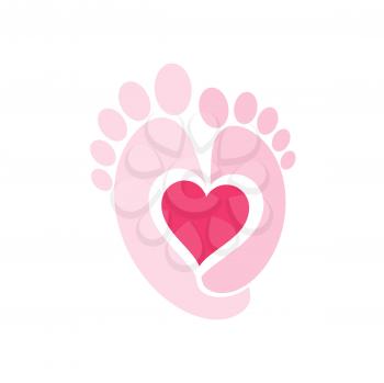 Royalty Free Clipart Image of Baby's Feet