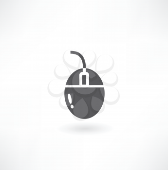 Computer mouse icon, vector illustration. Flat design style