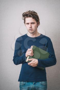 man with book