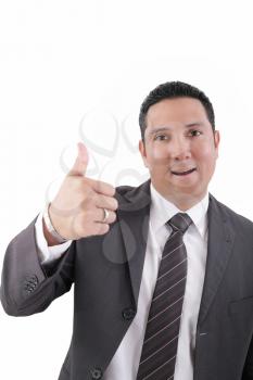 businessman with thumb up