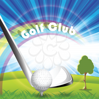 Royalty Free Clipart Image of a Golf Club