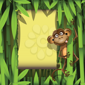 Royalty Free Clipart Image of a Monkey