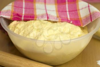 Royalty Free Photo of a Bowl of Dough