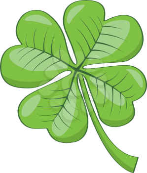Royalty Free Clipart Image of a Four Leaf Clover