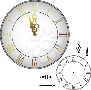 Royalty Free Clipart Image of an Old Fashioned Clock