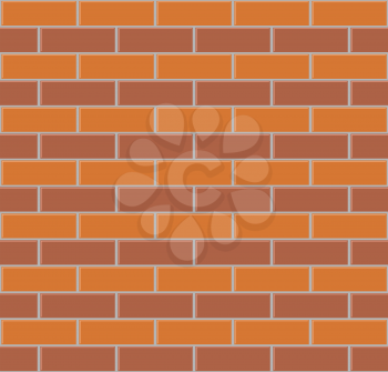 Two color brick wall seamless vector background.
