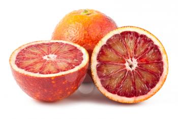 Royalty Free Photo of a Full and a Half of a Blood Orange