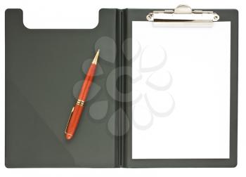 Royalty Free Photo of a Clipboard and Pen 