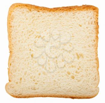Toast bread slice isolated on white background