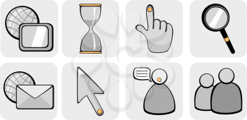 Royalty Free Clipart Image of Website Icons