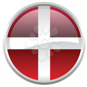 Royalty Free Clipart Image of a Flag of Denmark