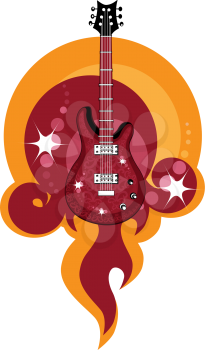 Royalty Free Clipart Image of a Guitar