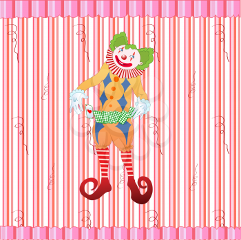 Royalty Free Clipart Image of a Clown