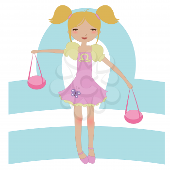 Royalty Free Clipart Image of a Libra Zodiac Sign