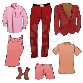 Royalty Free Clipart Image of a Set of Clothes