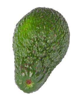Green avocado with clipping path on white background

