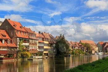 River and vintage houses in Bamberg, Germany
