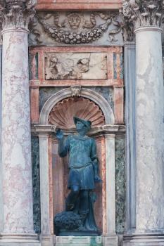 Statue near San Marco Campanile, Venice, Italy

