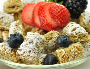 Shredded Wheat Cereal with fruits and berries 