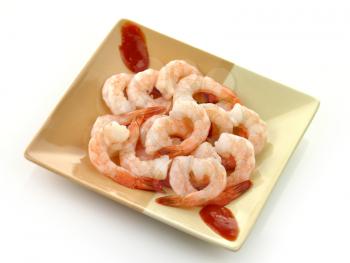 shrimps on a plate 