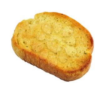garlic toast on white background