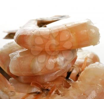 Fresh Raw  Shrimps,Close Up