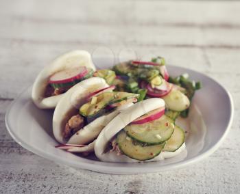  Beef or Turkey Steamed Buns with Vegetables