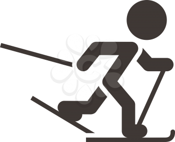 Winter sport icon - Cross-country skiing icon