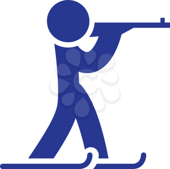 Winter sports icons set - Biathlon icon