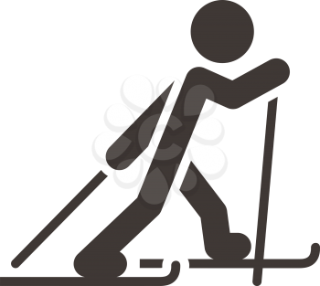 Winter sport icon set - Cross-country skiing icon