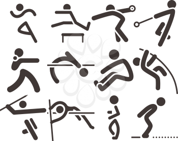 Summer sports icons -  set of athletics icons.
All icons are optimized for size 32x32 pixels