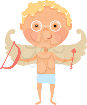 Cupid angel - little boy with a bow and arrows