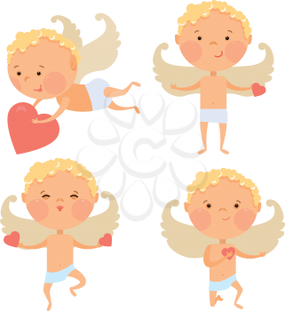 Cupid angel - little boy with a bow and arrows