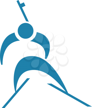 Winter sport icon - Biathlon icon