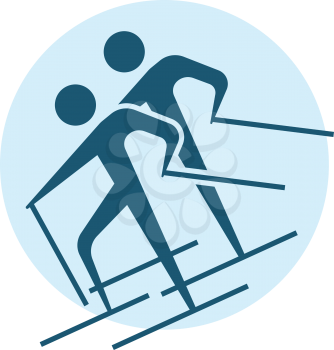 Winter sport icon - Cross-country skiing icon