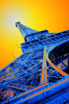 pop art picture of the eiffel tower