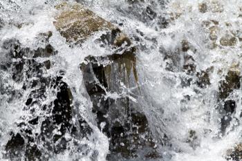 A mountain torrent close up