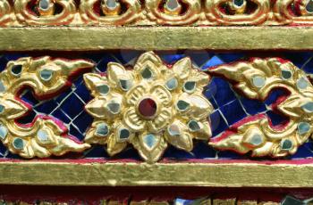 Royalty Free Photo of Decor in a Thailand Temple