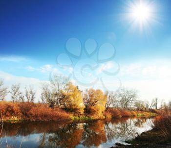Royalty Free Photo of a Rural Lake landscape