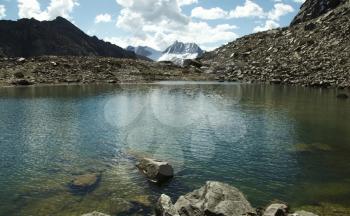 Royalty Free Photo of a Lake and Mountain in Peru