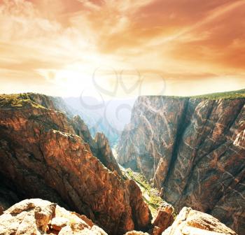 Royalty Free Photo of Black Canyon in Gunnison National Park