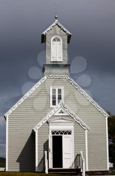 Royalty Free Photo of a Church on the Iceland Coast