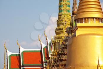Royalty Free Photo of a Golden Palace in Bangkok, Thailand