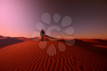 Royalty Free Photo of a Hike in the Namibia Desert