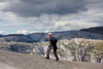 Royalty Free Photo of a Hike in the Norway Mountains