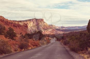 Road in the prairie country