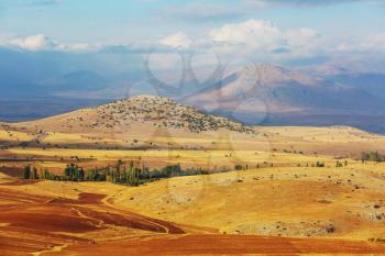 Picturesque rural landscapes in Turkey. Autumn season.