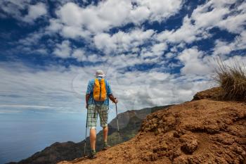 Hike in Na Pali coast in Kauai icland, Hawaii